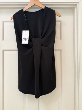 New with tags, Elegant Black Sleeveless Top from Zara